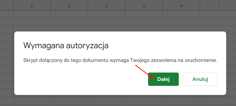 Autoryzacja skryptów i makr